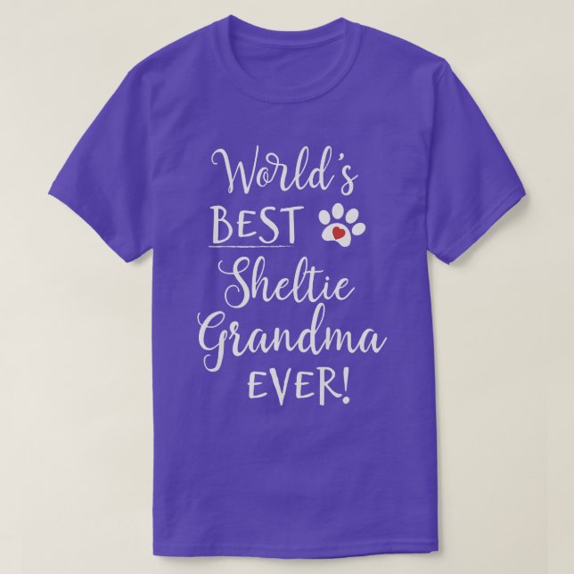 T-shirt Womens Sheltie Shetland Sheepdog World's Greatest  (Design devant)