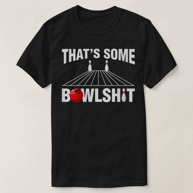 T-shirt Womens That's some Bowlshit Bowler Bowling VNeck (Design devant)