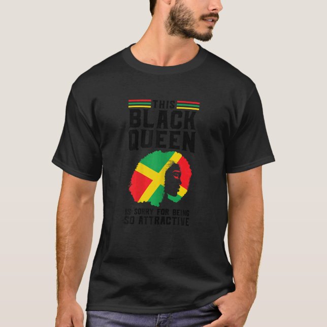 T-shirt Womens This Black Queen is so attractive Black Que (Devant)