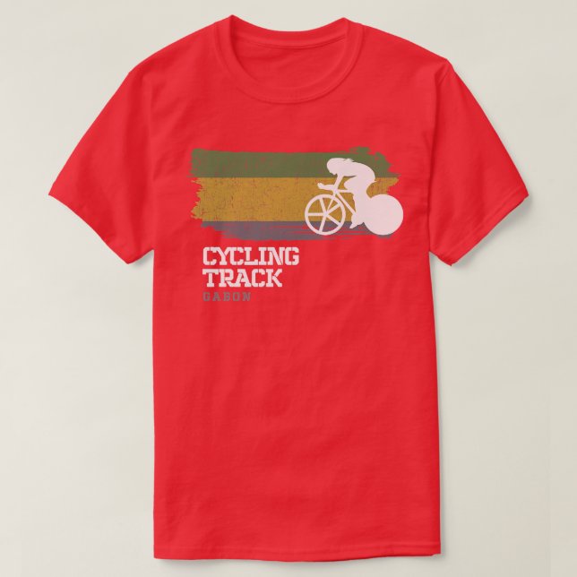 T-shirt Womens Track Cyclist Gabon Road Bike Speed Cyclist (Design devant)