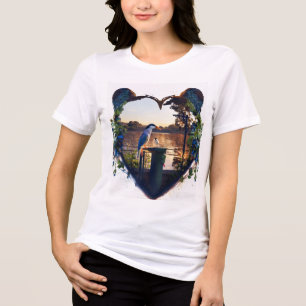 T - Shirt Women's Tri-mix Bird Herzform