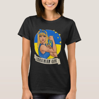 T-shirt Womens Ukrainian Girl Ukraine Flag Merchandise Ukr