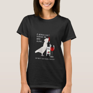 T-shirt Womens Umbrella Cockatoo Parrot Vin Aimer Drinki