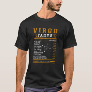 T-shirt Womens Virgo Facts Zodiac Sign  Birthday Born July