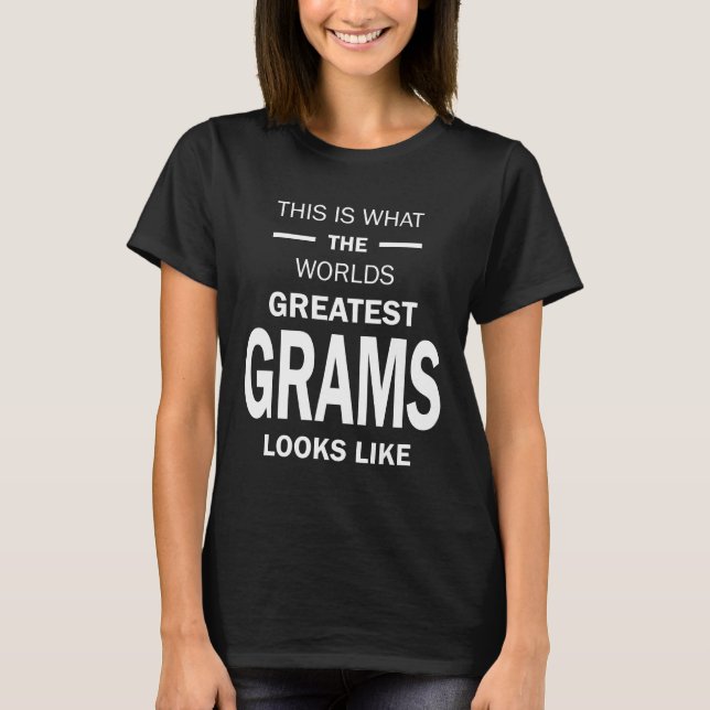 T-shirt Womens Worlles Grams Grandma Cadeau (Devant)