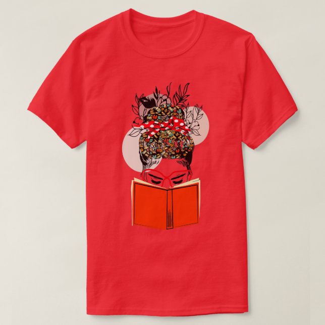 T-shirt Womenx27s Fleur sauvage Book Lovers Graphics 4 (Design devant)