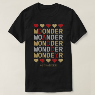 T-shirt Wonder Daddy Red Gold Silver Parties scintillant N