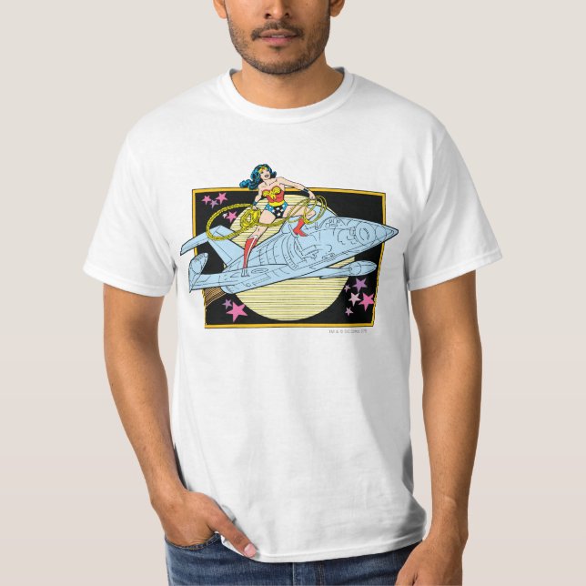 T-shirt Wonder Woman avec Jet (Devant)