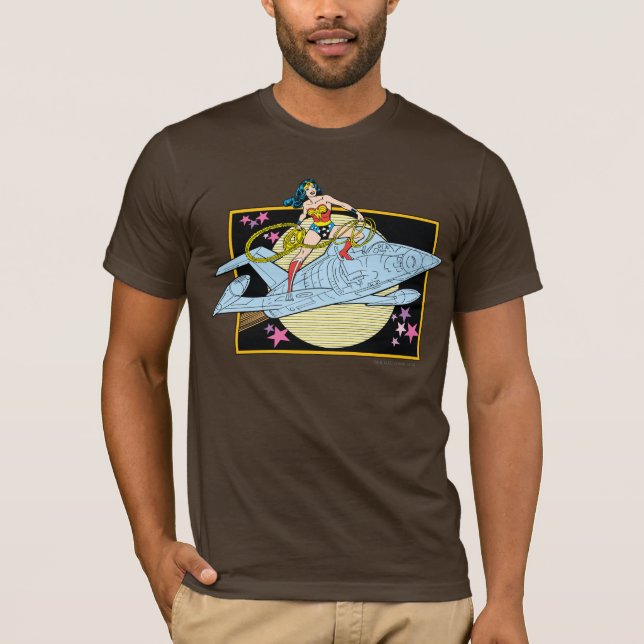T-shirt Wonder Woman avec Jet (Devant)