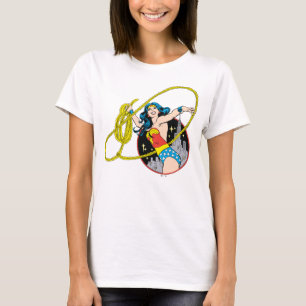 T-shirt Wonder Woman avec l'Arrière - plan de la ville