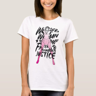 T-shirt Wonder Woman Brush Typography Art