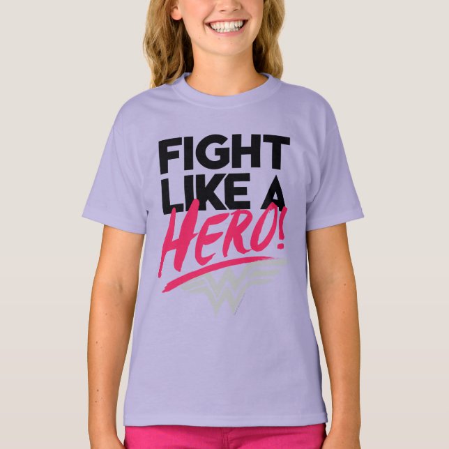 T-shirt Wonder Woman - Combattre Comme Un Héros (Devant)