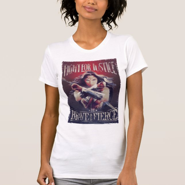 T-shirt Wonder Woman Lutte Pour La Justice (Devant)