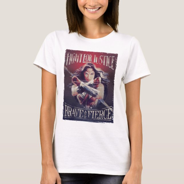 T-shirt Wonder Woman Lutte Pour La Justice (Devant)