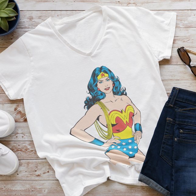 T-shirt Wonder Woman | Pose Vintage avec Lasso (Créateur téléchargé)