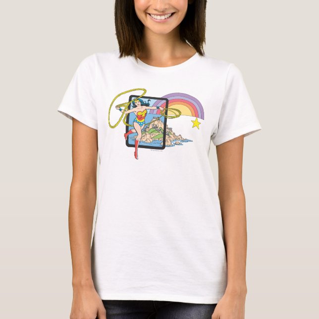T-shirt Wonder Woman Rainbow (Devant)