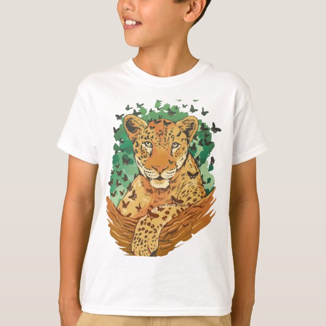 T-shirt wonderful leopard design with a grandiosa charisma (Devant)