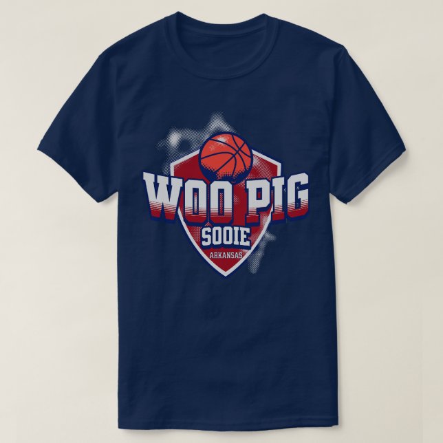 T-shirt Woo Pig Sooie Arkansas Basketball (Design devant)