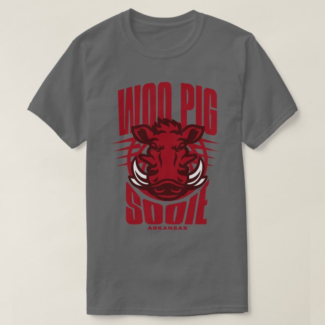 T-shirt Woo Pig Sooie en rouge gras (Design devant)
