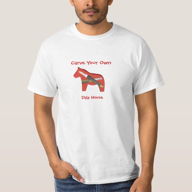 T-shirt Woodcarvers Dala Horse (Devant)