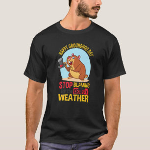 T-shirt Woodchuck Joyeux Jour de la marmotte