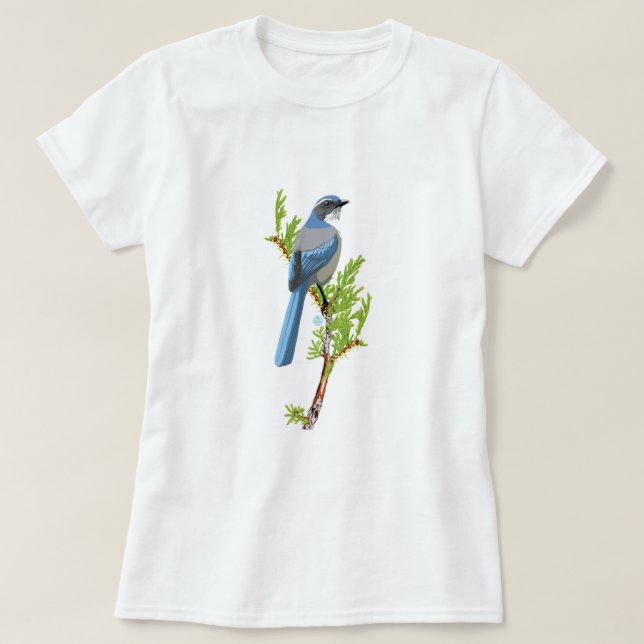 T-shirt Woodhouse's Scrub-Jay (Design devant)