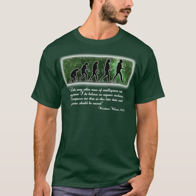 T-shirt Woodrow Wilson sur l'évolution (Devant)