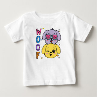 T-shirt Woof bébé - Vêtement d'été mignon pour chi