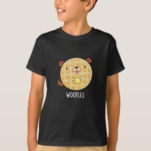 T-shirt Woofles Doggy Doggy Waffle Pun Dark BG