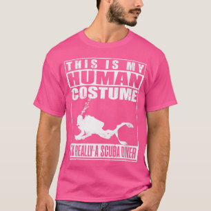 T-shirt Wooh C'Est Mon Humain Je Suis Un Plongeur De Scuba
