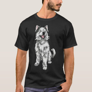 T-shirt Woolen Husky Cute Dog Art