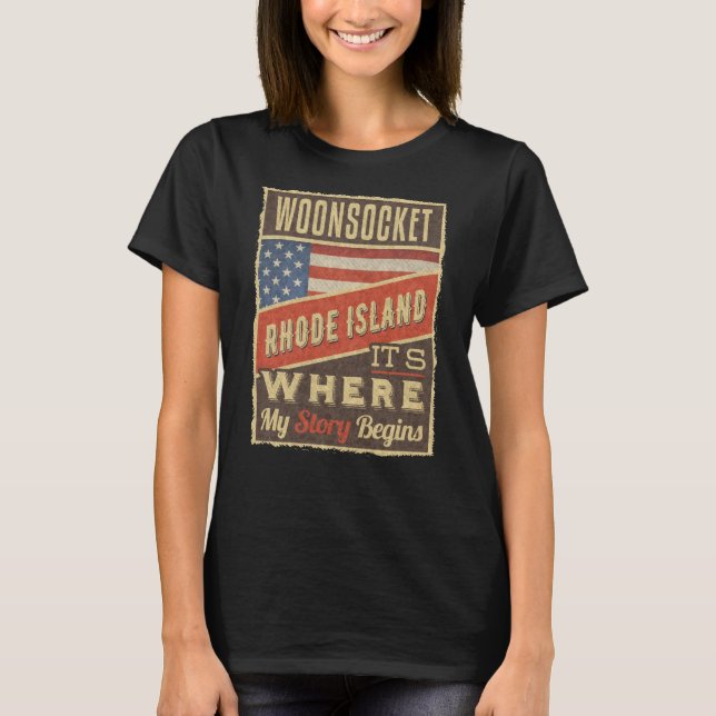 T-shirt Woonsocket Rhode Island (Devant)
