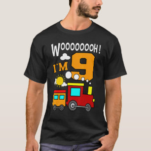 T-shirt Woooooooh Je suis 9 Anniversaire Train Anniversair