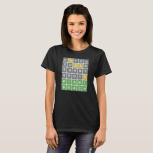 T-shirt Wordle Puzzle "Miami Beach" chemise 3