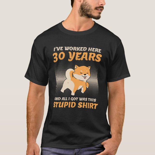 T-shirt Work Anniversary 30 Years Service Anniversary (Devant)