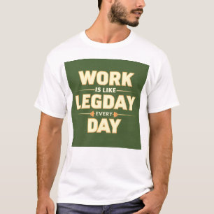 T-shirt Work is like leg day every day