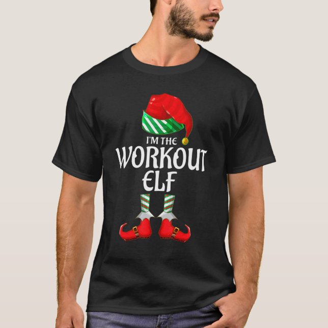 T-shirt workout Elf Group Matching Family Christmas (Devant)