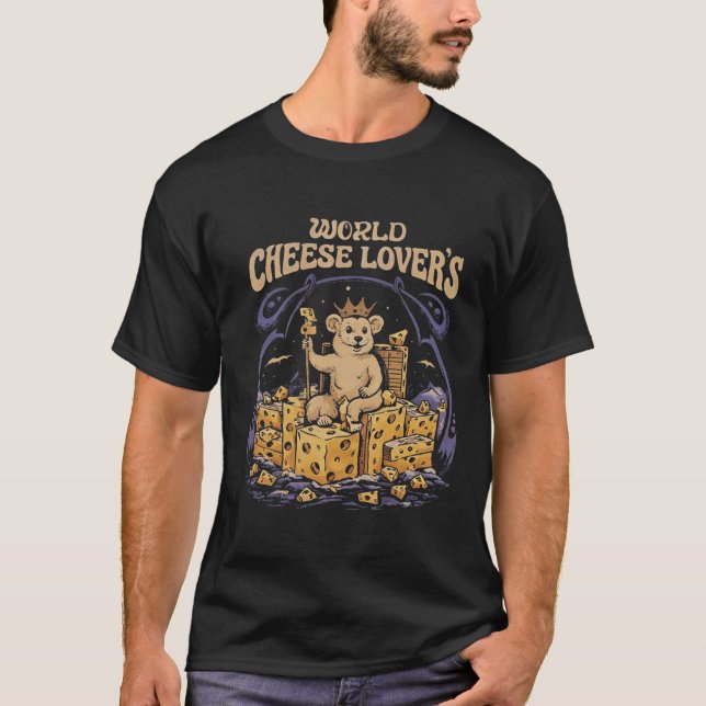 T-shirt World Cheese Lover’s – Cheese King (Devant)