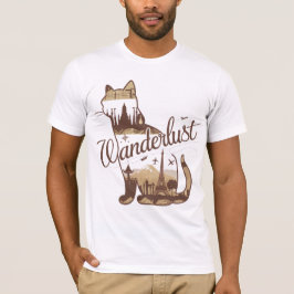 T-shirt World de Chat de Voyage | Wanderlust
