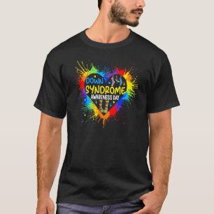 T-shirt World Down Syndrome Day 3 21 Coeur Trisomy Support