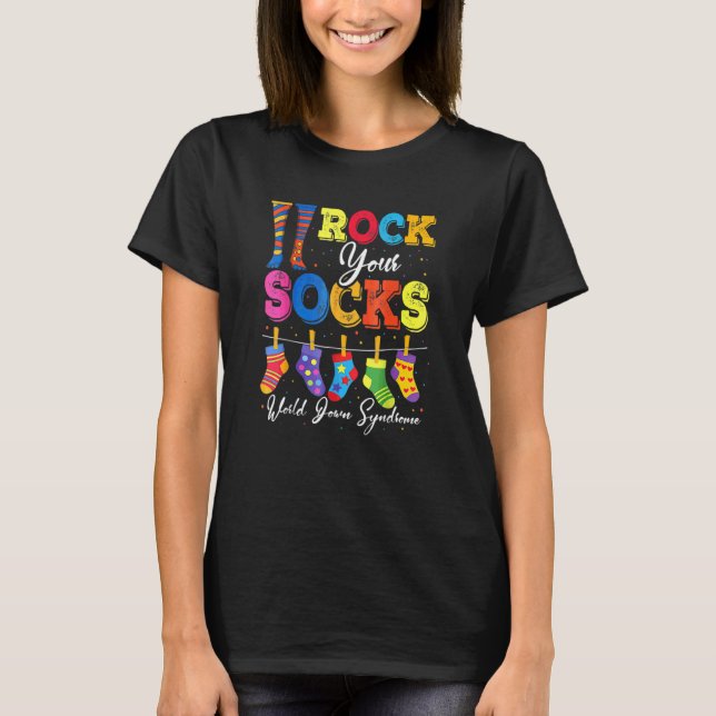 T-shirt World Down Syndrome Day Faites connaître vos chaus (Devant)