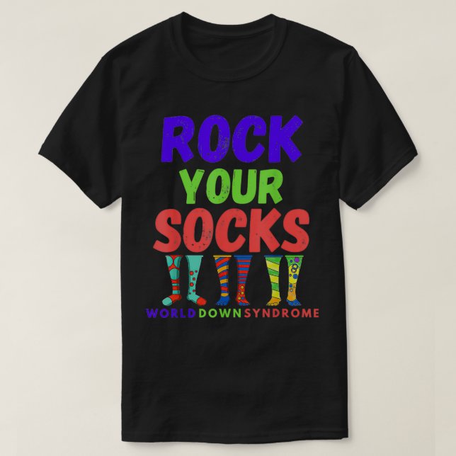 T-shirt World Down Syndrome Day Faites connaître vos chaus (Design devant)