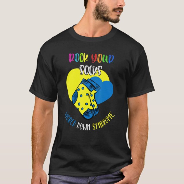 T-shirt World Down Syndrome Day Faites connaître vos chaus (Devant)
