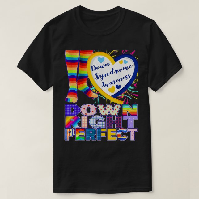 T-shirt World Down Syndrome Day Rock Your Socks T21 Aware (Design devant)