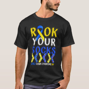 T-shirt World Down Syndrome Day T Shirt Rock Your Socks Aw