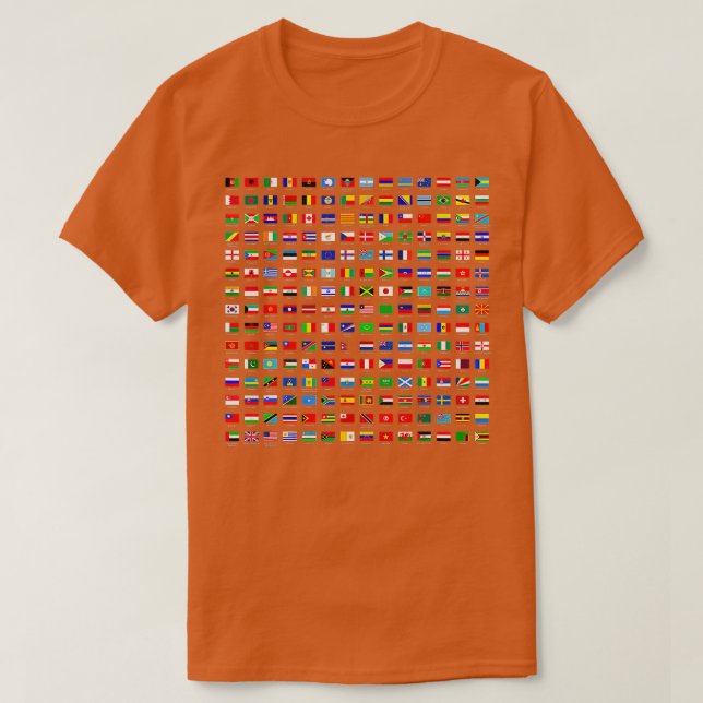 T-shirt World Flags Cool Travel 210 Flag International (Design devant)