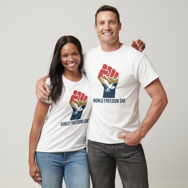 T-shirt World Freedom Day Vector Illustration for Human Ri (Unisexe)