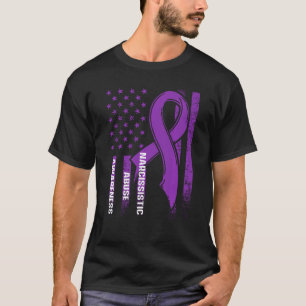 T-shirt World Narcissy Abuse Awareness Us Drapeau Survivo