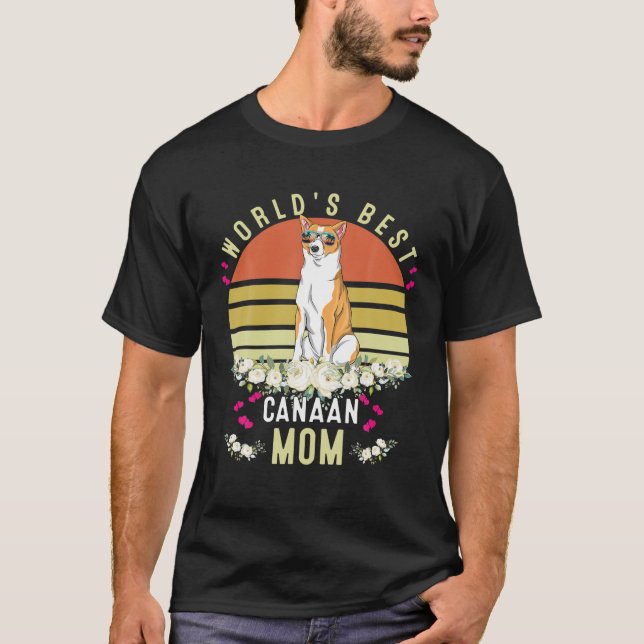 T-shirt World´S Best Canaan Mom Dog Mama Funny (Devant)