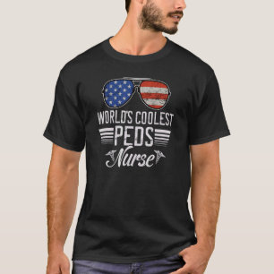 T-shirt World´s Okayest Peds Infirmer American Flag Patrio